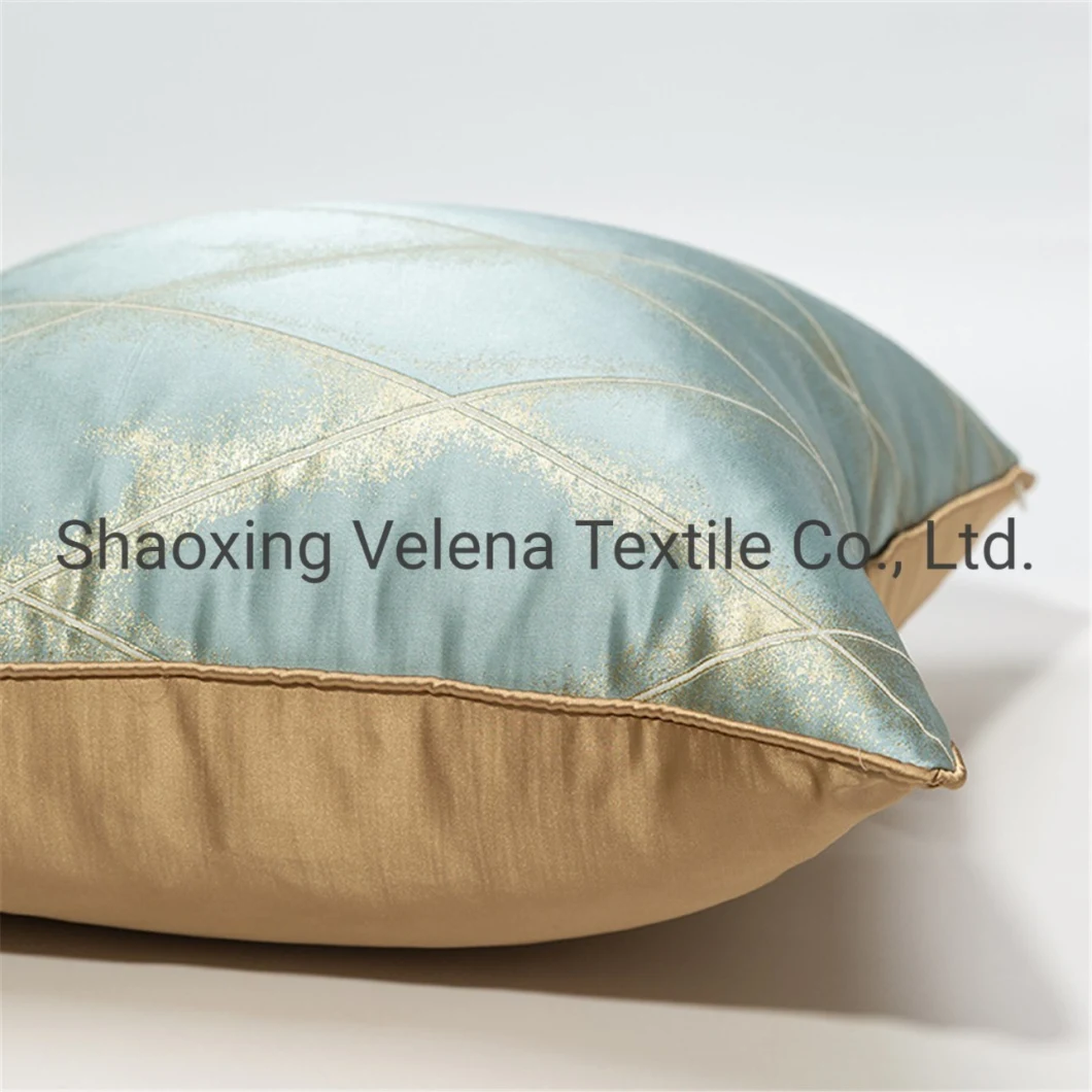 Light Luxury Yarn-Dyed Jacquard Diamond Striped Sofa Pillow New Style Hotel Chair Back Cushion Fabric