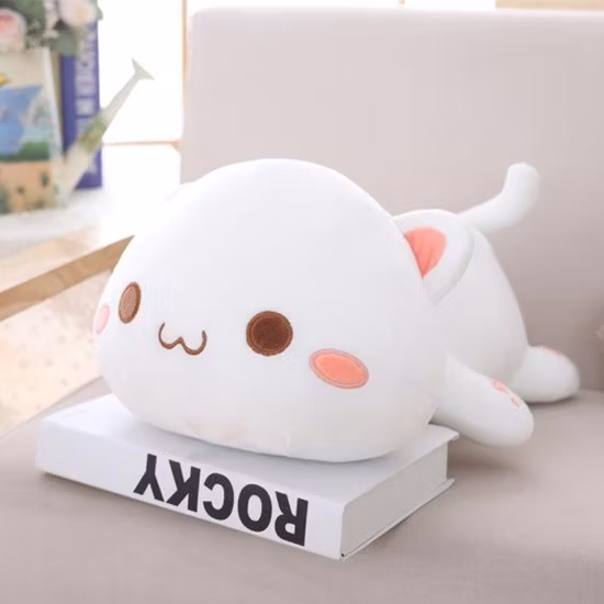 40 cm fofo bicho de pelúcia macio kawaii brinquedos infantis infláveis ​​fofos peluches cochilo 3 em 1 Squishmallow com cobertor de pelúcia brinquedo de bebê gato travesseiro para escritório