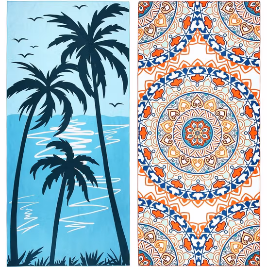 Toalha de praia de tamanho grande sem areia, leve, à prova d'água, de microfibra ou algodão, para natação, acampamento, para nadadores e viagens com impressão personalizada
