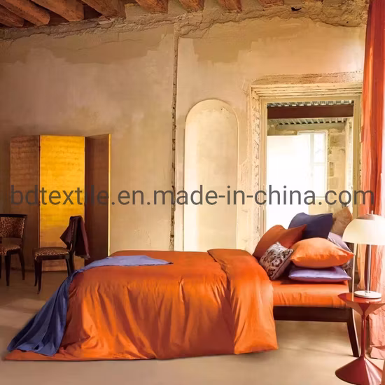 Tecido de lençol tingido 100% poliéster microfibra para hotel