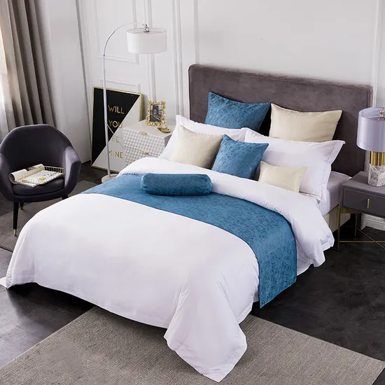 Lençol de cama de luxo de algodão para hotelaria roupa de cama para hotel