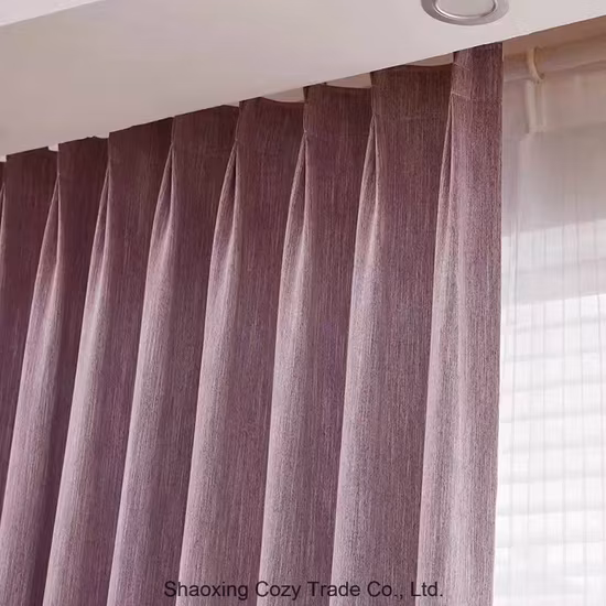 Tecido para cortina de hotel clássico liso de alta qualidade